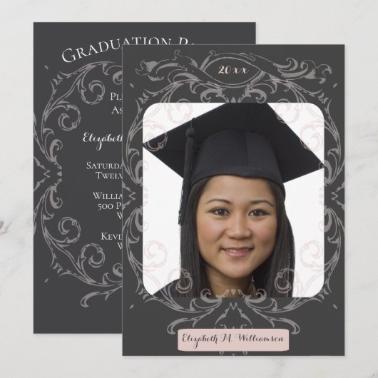 Senior Portrait Fotograaf Partij nodigt uit Kaart (Voorkant / Achterkant)