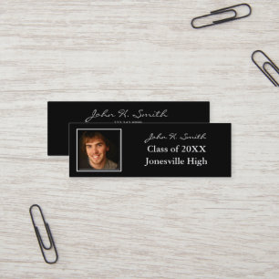 Senior profielkaart met uw foto's mini visitekaartje