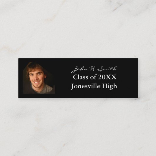 Senior profielkaart met uw foto's mini visitekaartje (Voorkant)