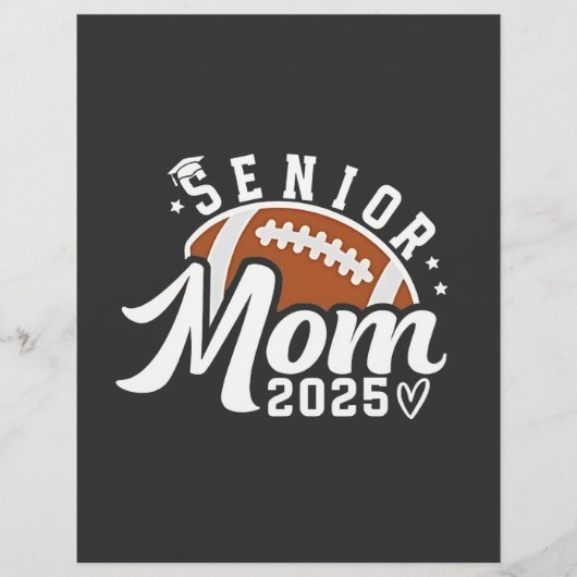 Senior Proud Mom 2025 Fantasy Football Afstuderen Flyer (Voorkant)