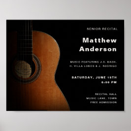 Senior recital gitaarmuziekconcert Modern Poster