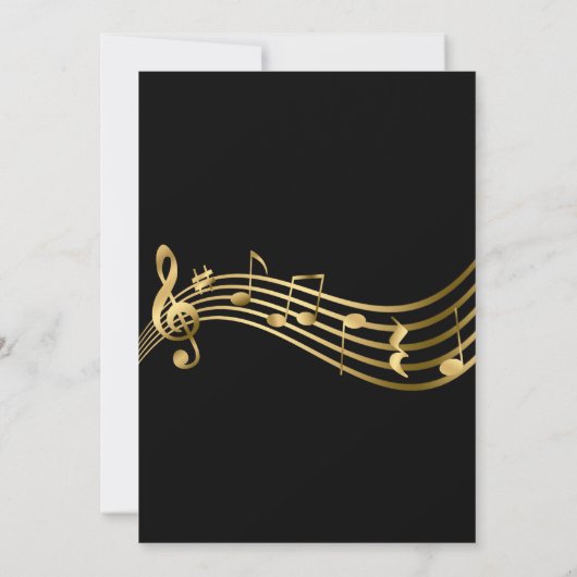 Senior Recital Muziekconcert Elegant Modern Kaart (Achterkant)