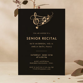 Senior recital muziekconcert Sjabloon Kaart