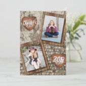 Senior Rustic Photo Afstuderen Kaart (Staand voorkant)