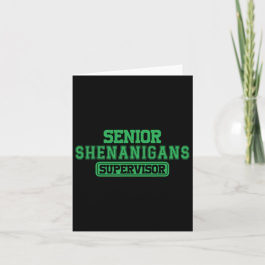 Senior Shenanigans Shenanigans Supervisor Coördina Kaart (Voorkant)