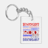 Senior Sleutelhanger 2017 Dubbelzijdig/Personalise (Voorkant Links)