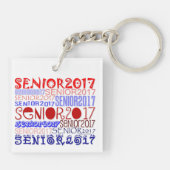 Senior Sleutelhanger 2017 Dubbelzijdig/Personalise (Achterkant)