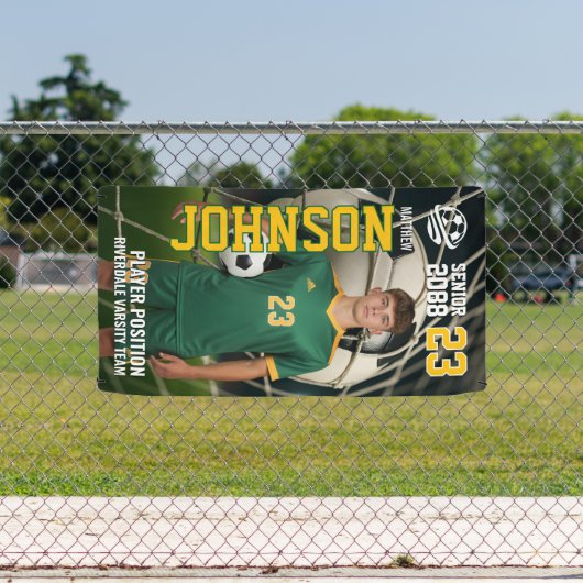 Senior Soccer Player Customized Sports Photo Spandoek (Insitu)