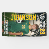 Senior Soccer Player Customized Sports Photo Spandoek (Horizontaal)