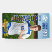 Senior Soccer Player Football Sports Photo Spandoek (Horizontaal)