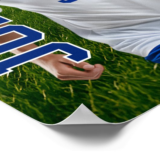 Senior Soccer Player Team Photo Custom Sports Poster (Hoek)