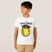 Senior Softbal 2025 The Final Inning Bedrukte Gra T-shirt (Voorkant volledig)