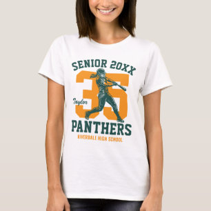 Senior Softbal Meisje Speler Aangepast Sportteam T-shirt