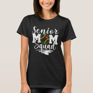 Senior Softball Moeder Squad Game Dag Vibes Moeder T-shirt