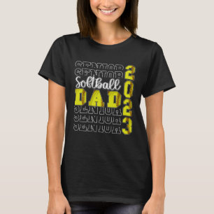Senior Softball Papa 2023 Sportliefhebber Trotse P T-shirt