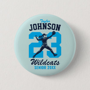 Senior Softball School Sport Meisje Honkbalspeler Ronde Button 5,7 Cm