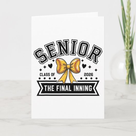 Senior Softll Cl van 2026 Crew Softll Senior Night Kaart (Voorkant)