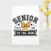 Senior Softll Cl van 2026 Crew Softll Senior Night Kaart (Gele Bloem)