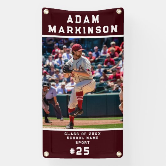 Senior Sport Softbal Outdoor Banner (Verticaal)