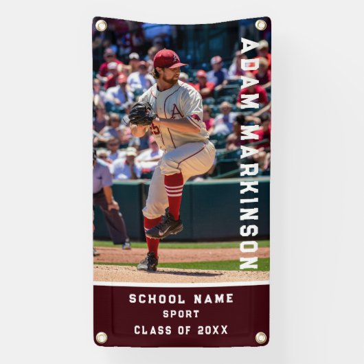 Senior Sport Softbal Outdoor Basic Banner (Verticaal)