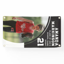 Senior Sport Zwart-wit Outdoor Banner