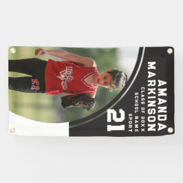 Senior Sport Zwart-wit Outdoor Banner