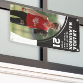 Senior Sport Zwart-wit Outdoor Banner (Buitenkant Gebouw)