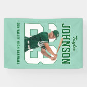 Senior Sports Honkbal Speler Nummer Aangepaste Fot Spandoek (Horizontaal)