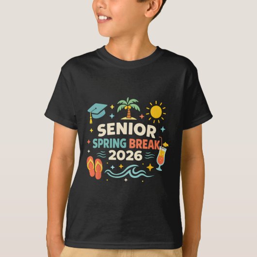 Senior Spring Break 2026 Studenten Afstudeervakant T-shirt (Voorkant)