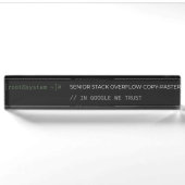 Senior Stack Overflow Copy-Paster Grappig Acrylaat Naambordje (Voorkant)