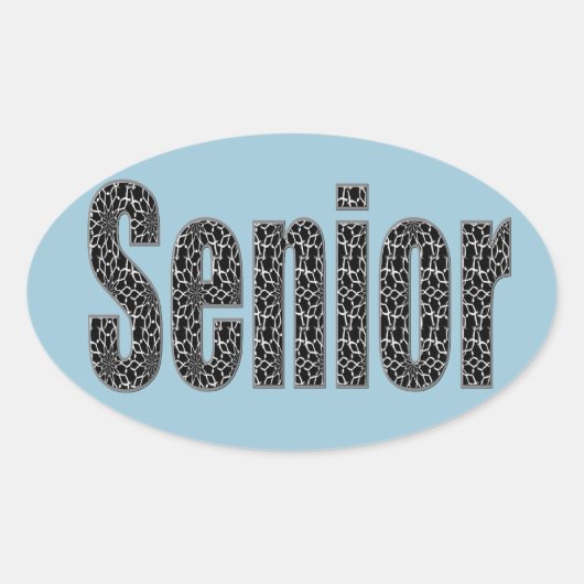 Senior Stickers met uw keuze kleur achtergrond (Voorkant)