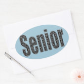 Senior Stickers met uw keuze kleur achtergrond (Envelop)