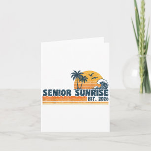Senior Sunrise 2026 Afstuderen Cool Retro High Sch Kaart