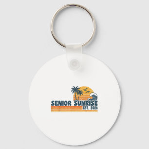 Senior Sunrise 2026 Afstuderen Cool Retro High Sch Sleutelhanger