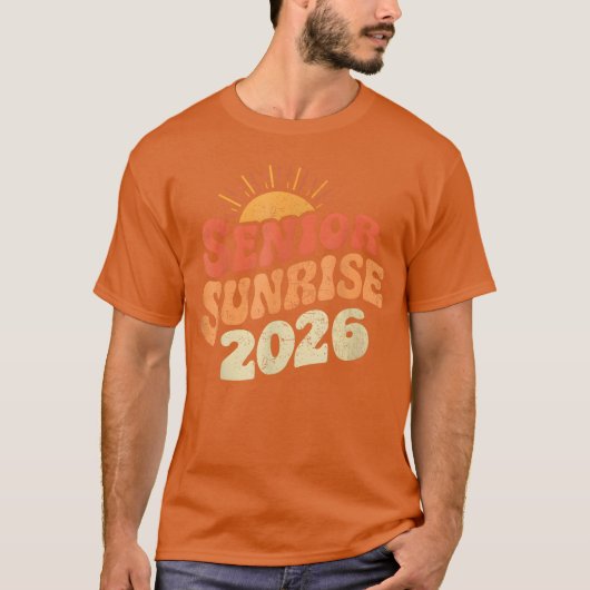 Senior Sunrise 2026 Afstuderen Mijn laatste eerste T-shirt (Voorkant)