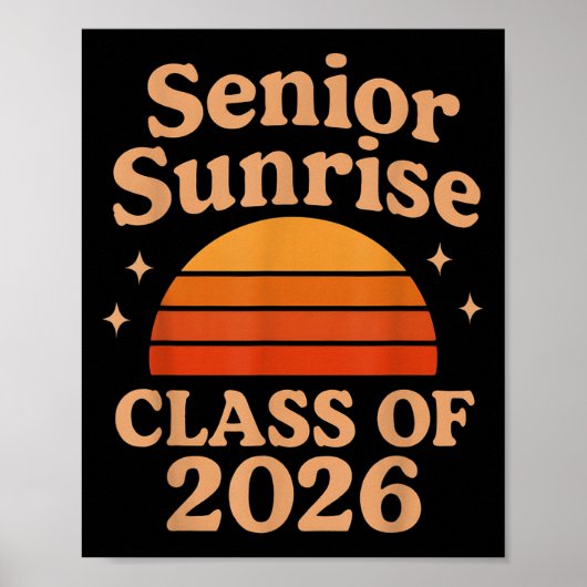 Senior Sunrise 2026 High School 12e twaalfde klas Poster (Voorkant)