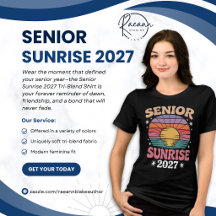 Senior Sunrise 2027 Dames Tri-Blend T-shirt