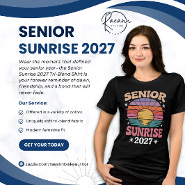 Senior Sunrise 2027 Dames Tri-Blend T-shirt