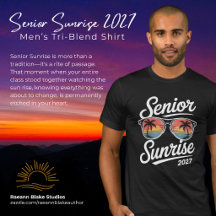 Senior Sunrise 2027 Heren Tri-Blend T-shirt