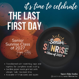 Senior Sunrise 2027 Papieren Dessertborden Bordje