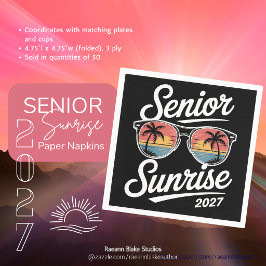 Senior Sunrise 2027 Papieren servetten