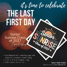 Senior Sunrise 2027 Papieren Servetten