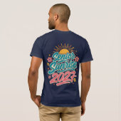 Senior Sunrise 2027 Retro Brush Script Afstuderen T-shirt (Achterkant volledig)