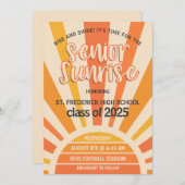 Senior Sunrise High School Senior Ontbijt Kaart (Voorkant / Achterkant)