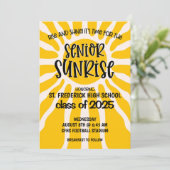 Senior Sunrise High School Senior Week Uitnodiging (Staand voorkant)