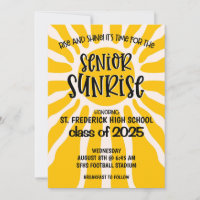 Senior Sunrise High School Senior Week Uitnodiging