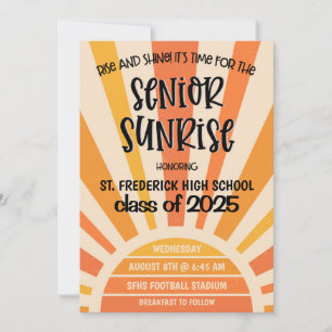 Senior Sunrise middelbare school senior week uitno Kaart