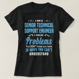 Senior technicus voor technische support t-shirt