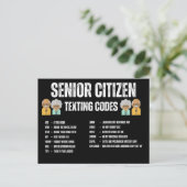 Senior Tekstcodekaart Briefkaart (Staand voorkant)
