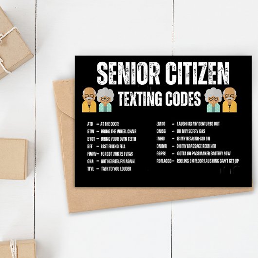 Senior Tekstcodekaart Briefkaart